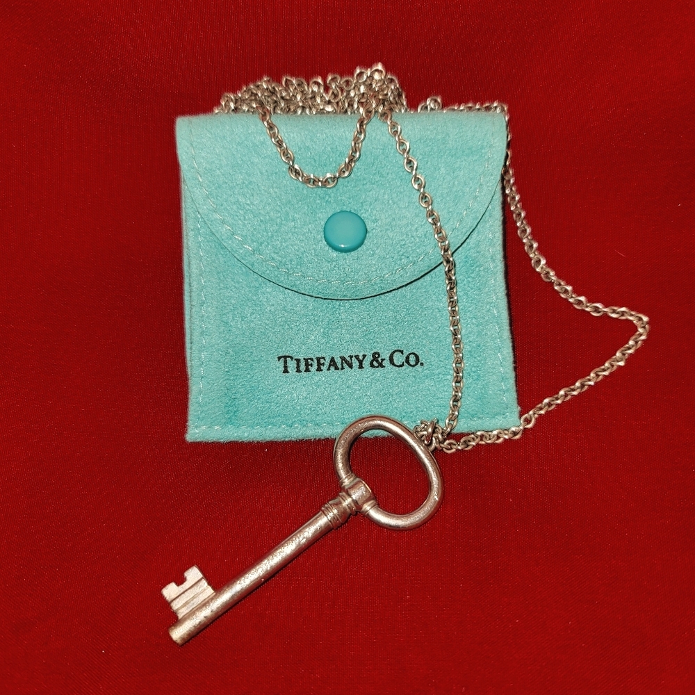 Large Tiffany & Co Key and Tiffany chain